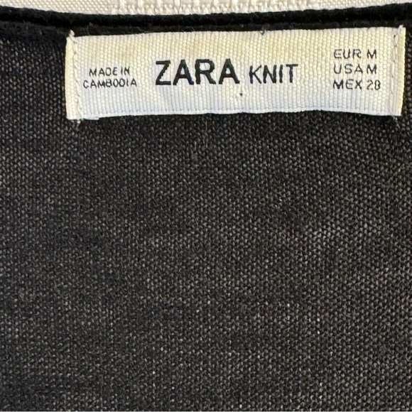 Zara Women’s Sweater M Black Lightweight Hi-Lo Long Sleeves - Picture 9 of 15